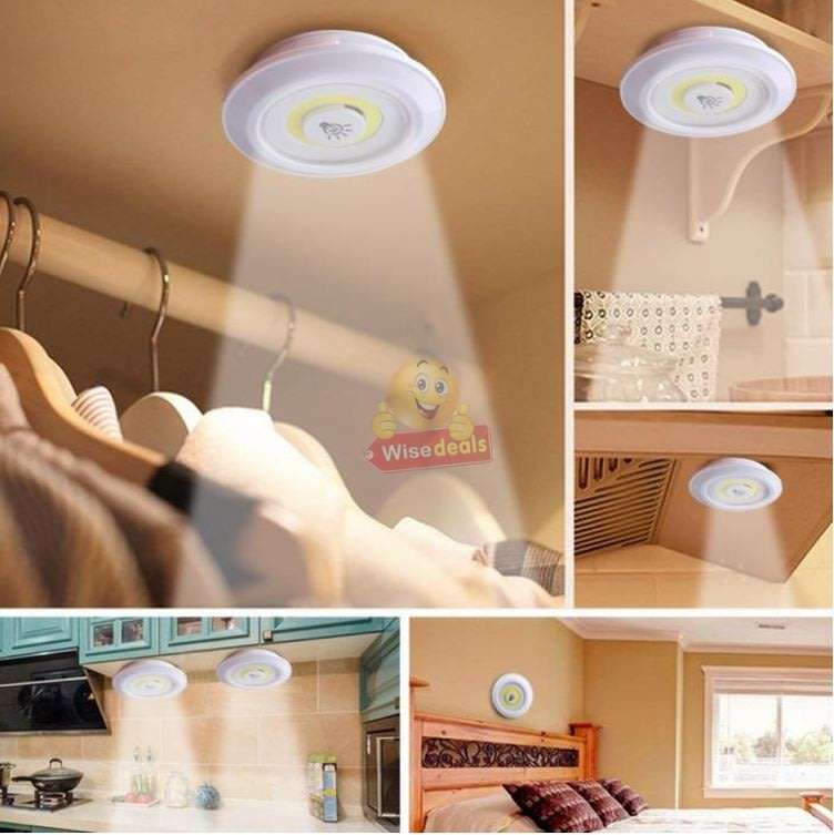 3 Piece Wireless, Adjustable, Multi-fnctional COB LED Light Set with Remote, Dimmer Control & Timer