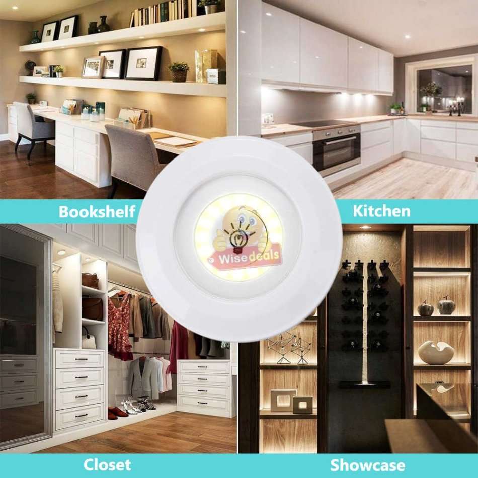 3 Piece Wireless, Adjustable, Multi-fnctional COB LED Light Set with Remote, Dimmer Control & Timer