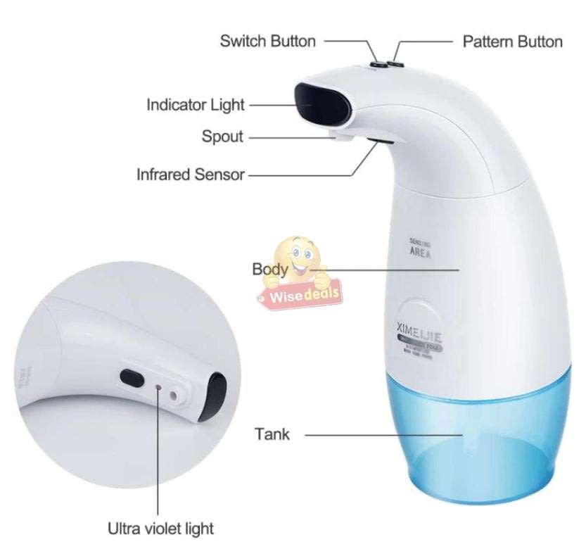 Non-Contact Smart Sensor UV Disinfection Sanitizer and Soap Dispenser