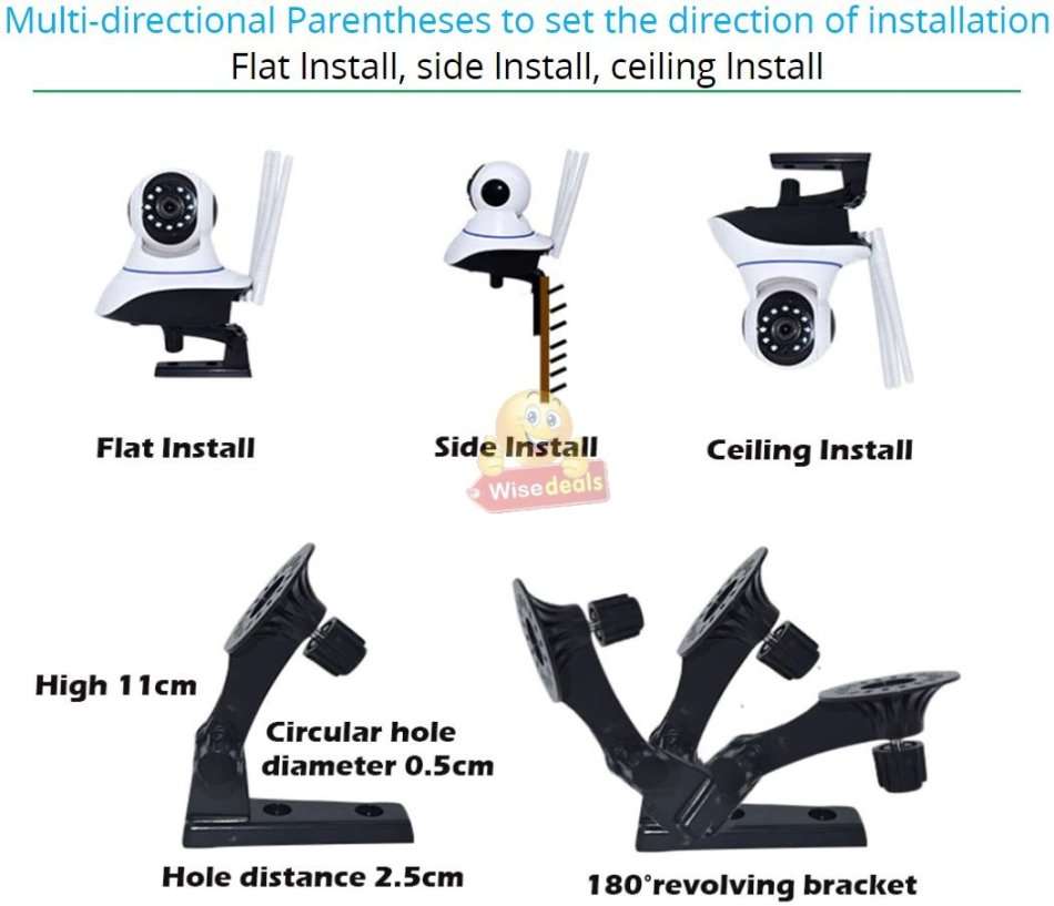 3 Antenna 1080P Wireless WIFI Surveillance IP Camera, Night Vision, Motion Detection, Two-way talk