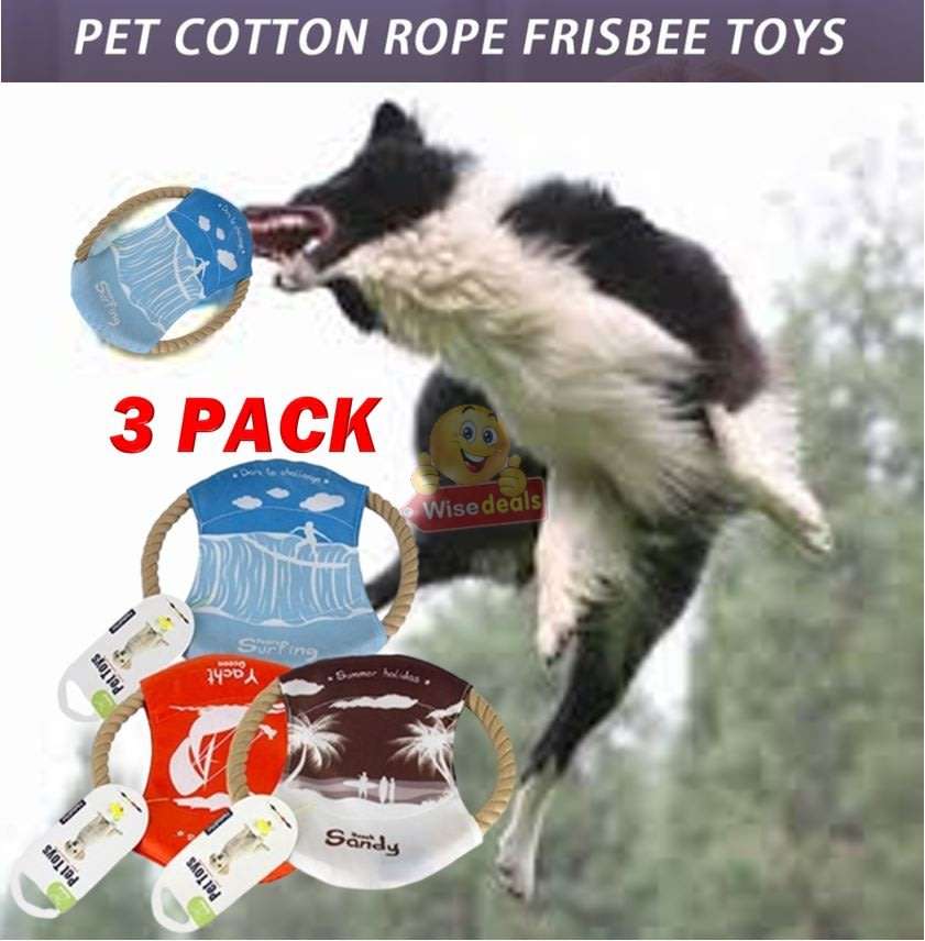 3 PACK Dog Frisbee Toy - Ideal for training and to spend some quality time with your dogs