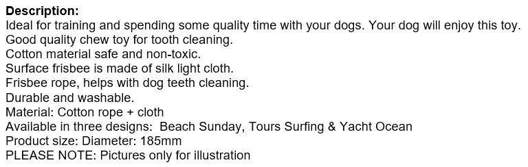 3 PACK Dog Frisbee Toy - Ideal for training and to spend some quality time with your dogs