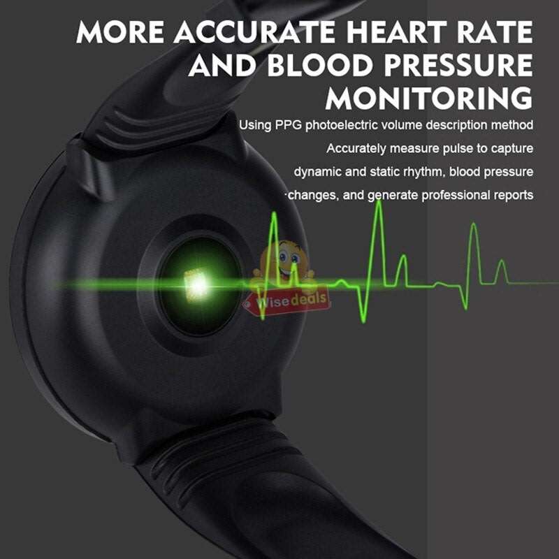 Bluetooth Fitness Smart Watch - Monitor Heart Rate, Blood Pressure, Blood Oxygen, Calorie, Distance