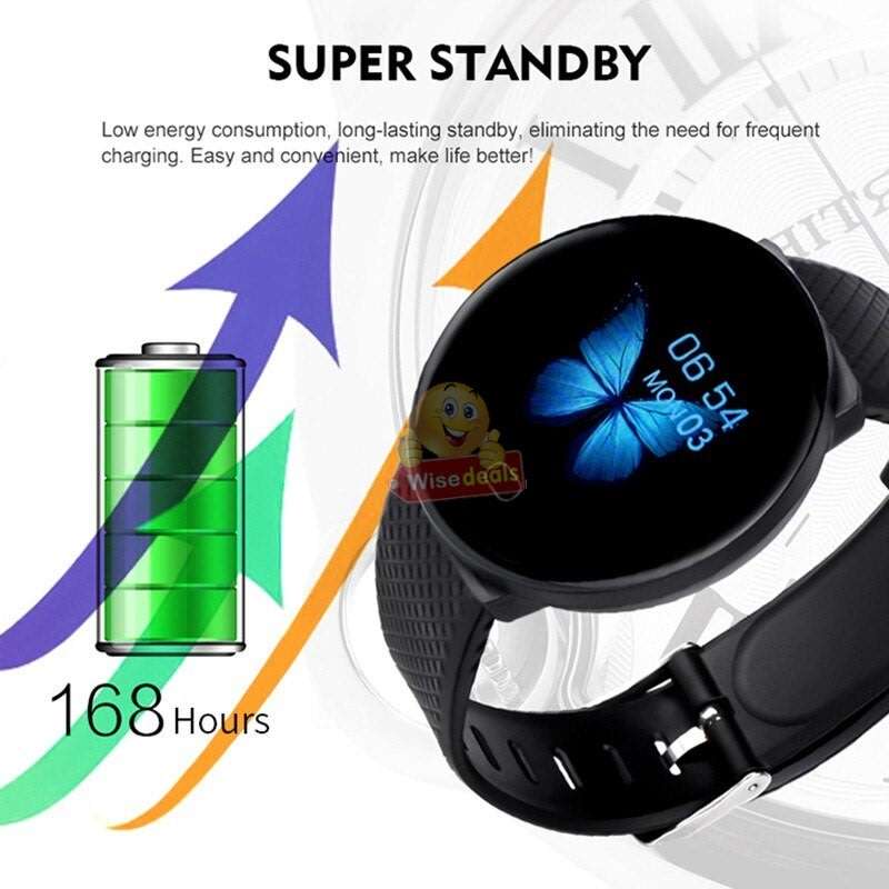Bluetooth Fitness Smart Watch - Monitor Heart Rate, Blood Pressure, Blood Oxygen, Calorie, Distance