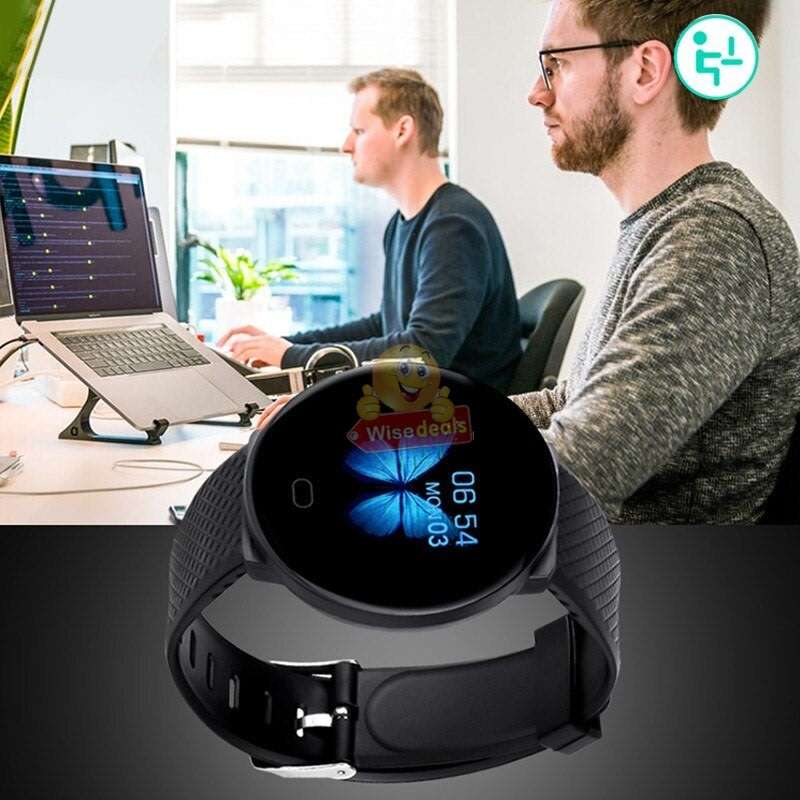 Bluetooth Fitness Smart Watch - Monitor Heart Rate, Blood Pressure, Blood Oxygen, Calorie, Distance
