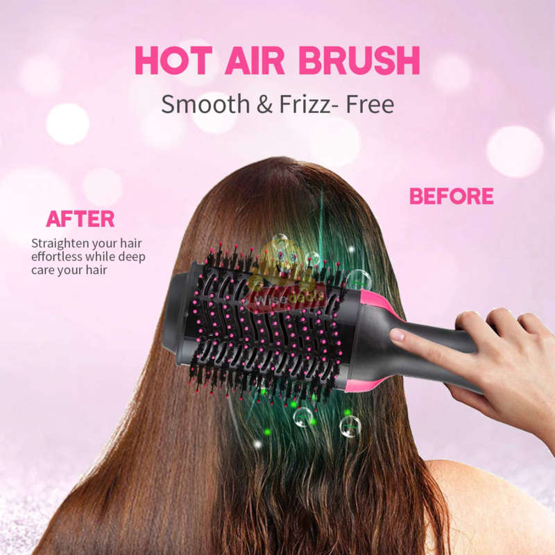 3-IN1 Hair Dryer, Straighter & Brush, Suitable for all Hair Types Wet or Dry