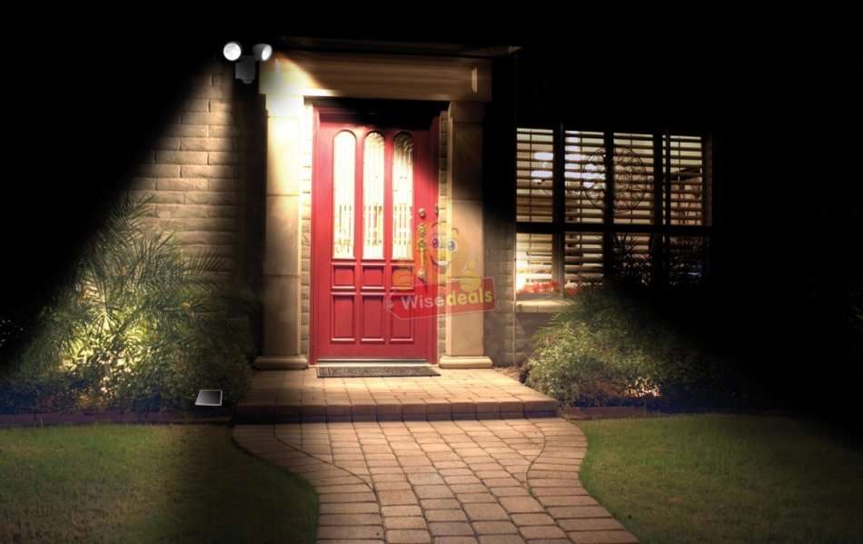 30W Solar Flood Light, 56 LED, 2 adjustable heads, 3 modes, 1500LM, 2000mAH battery