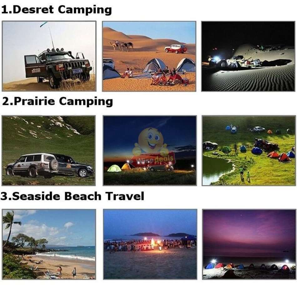 500W COB Adjustable Fishing Rod Light, DC 12V, Perfect for Fishing, Camping, Outdoor Lightening etc.