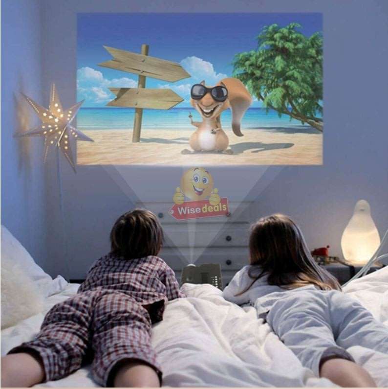 Mini Portable Projector with USB, AV. SD Card & Headphones Functions