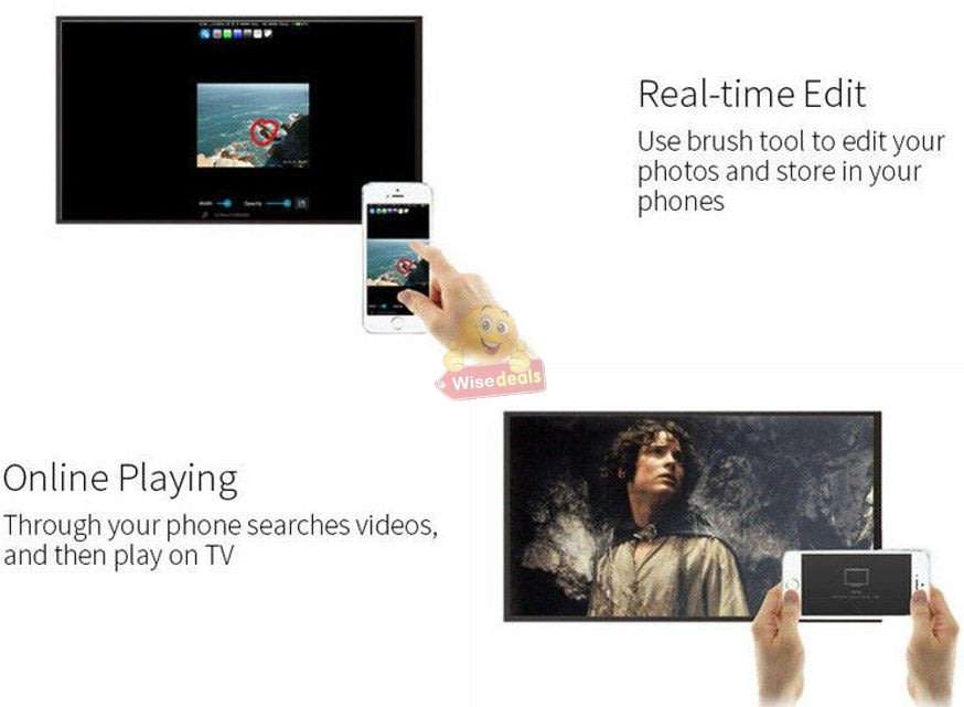 1080P HDMI Wi-Fi Mira Screen - Video Stream Anything from your phone, laptop or tablet to your HD TV