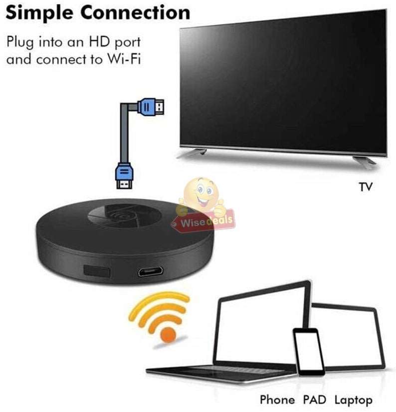 1080P HDMI Wi-Fi Mira Screen - Video Stream Anything from your phone, laptop or tablet to your HD TV