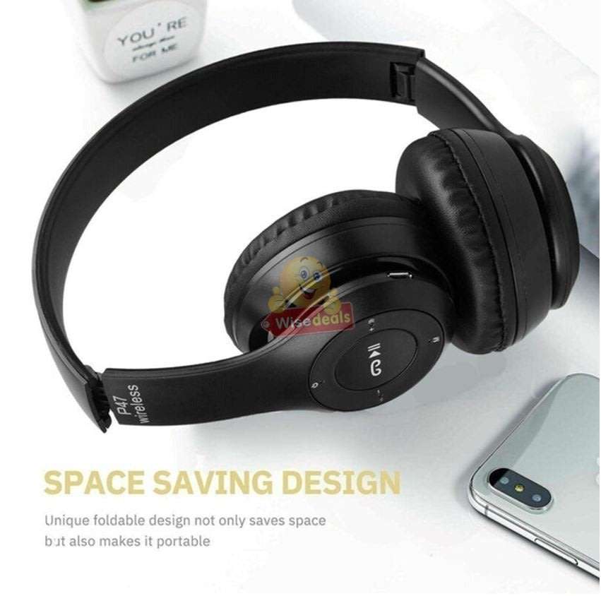 Foldable Wireless Bluetooth Headphones with SD Card function, FM Radio, Song Switching, phone answer