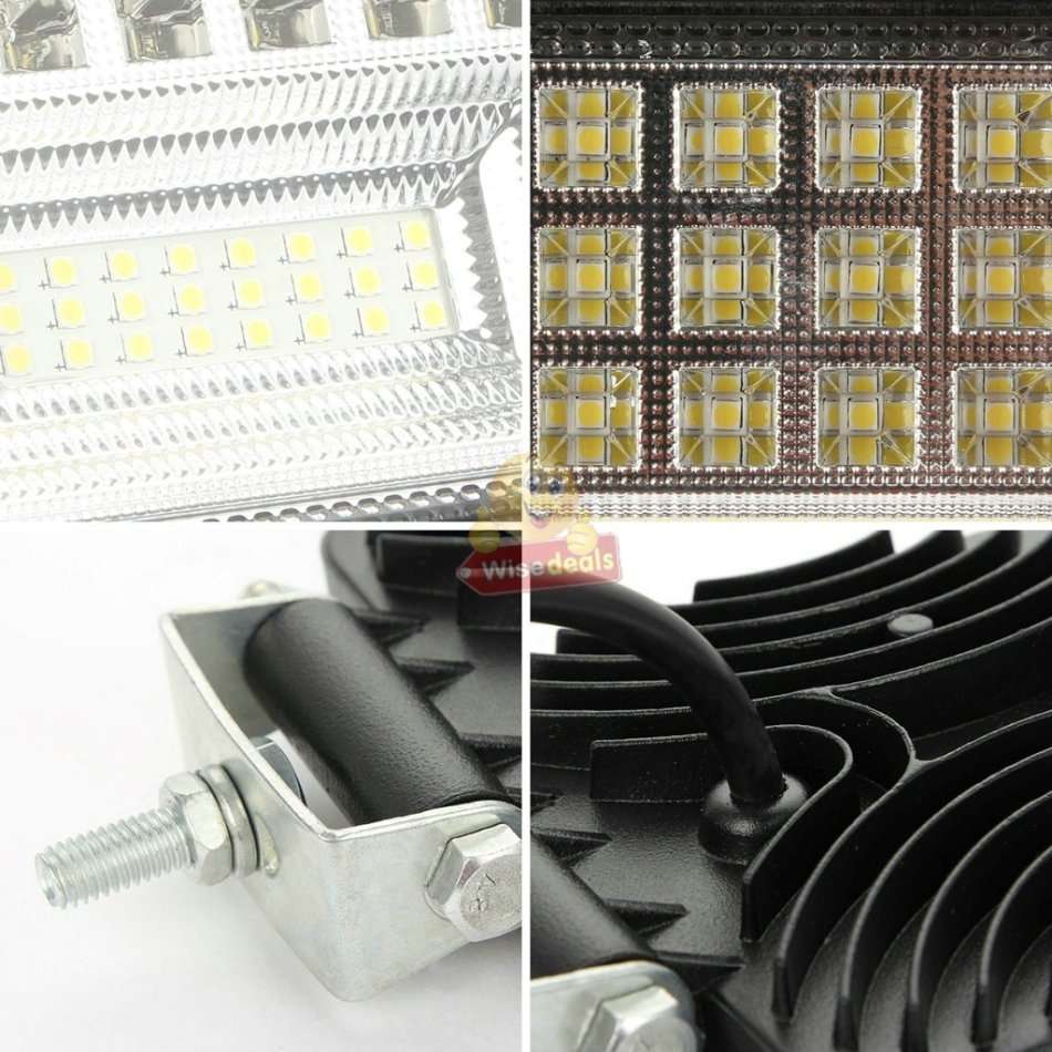 4 Inch 126W Super Bright Square LED Spot / Work Light Waterproof, Rustproof etc.