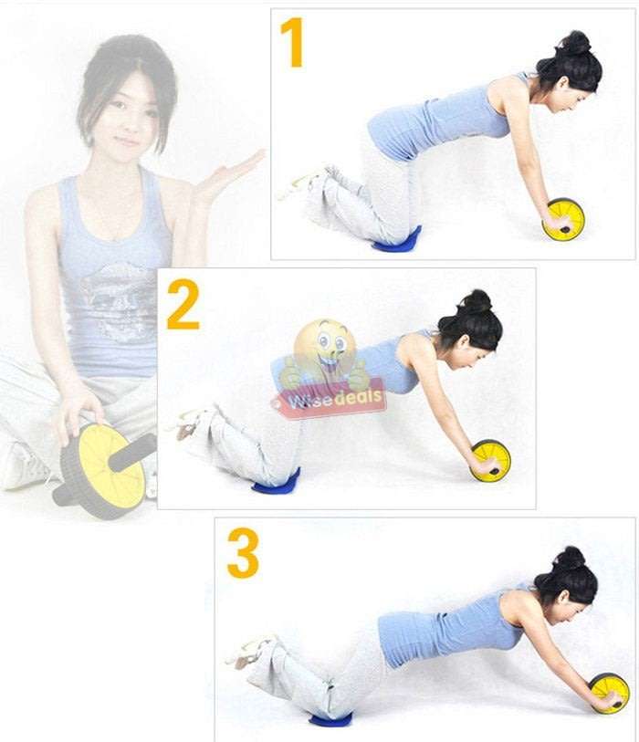 AB Wheel Exerciser for a Full Body Workout! 10 Min Exercise can Consume up to 500 Calories