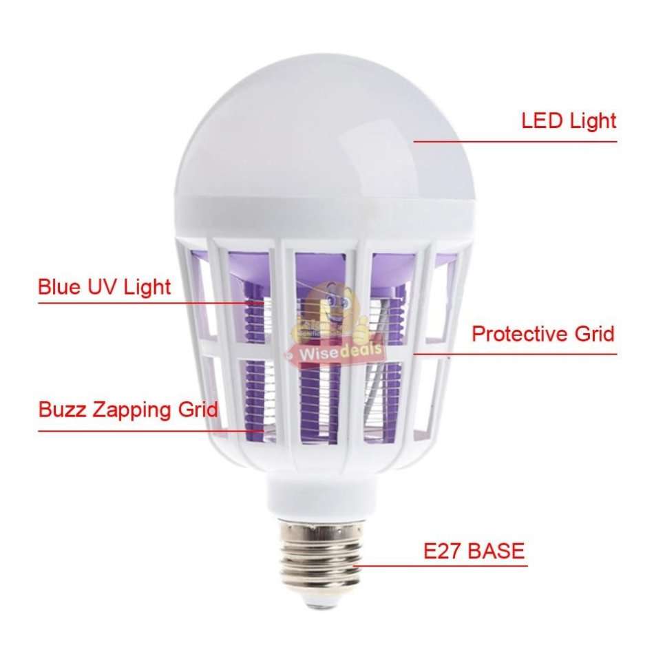 LED Light - Effectively Eliminates Flying Insects, Low Power Consumption & Long Lifespan