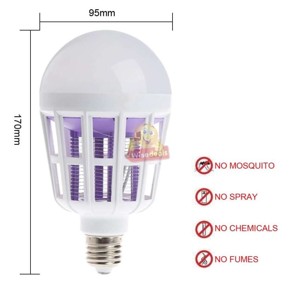 LED Light - Effectively Eliminates Flying Insects, Low Power Consumption & Long Lifespan