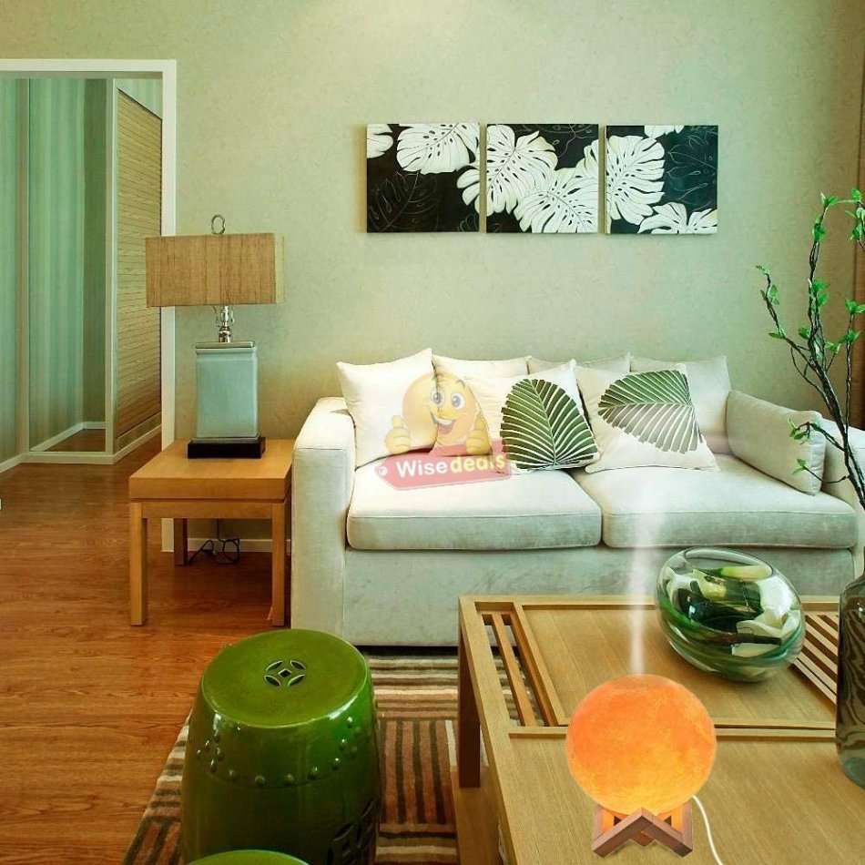 3D Moon Lamp Humidifier, 3 Colour Night Light, Automatic Power-off Protection, Touch Control, Quiet