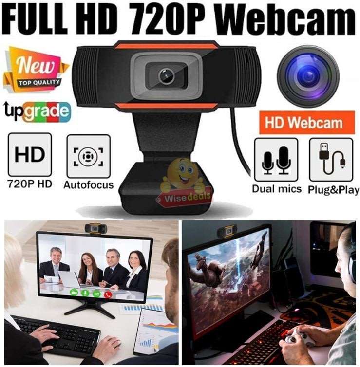 720P Full HD Webcam, High Resolution COMS colour sensors, Video Mode, Auto Focus, Microphone etc.