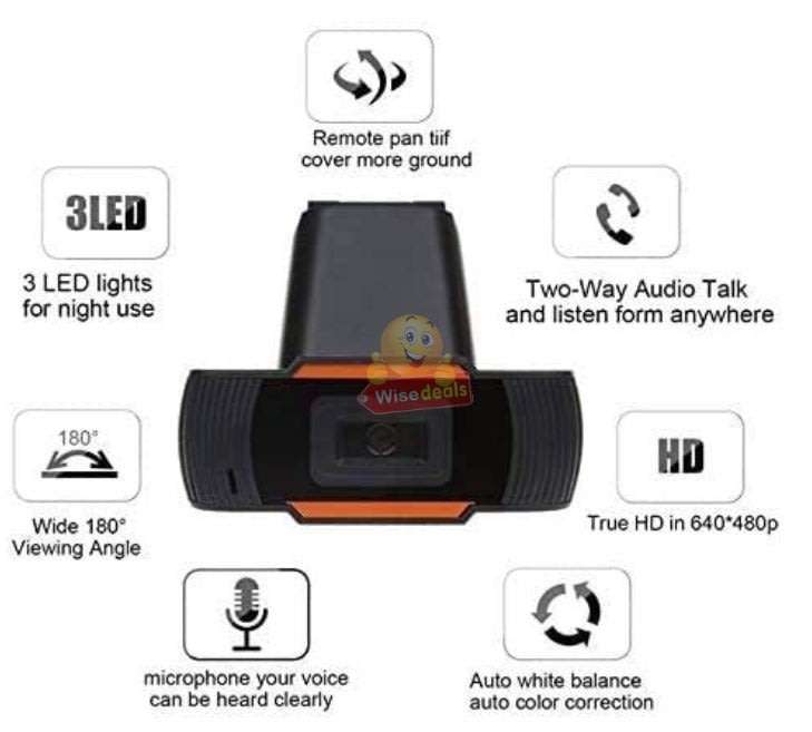 720P Full HD Webcam, High Resolution COMS colour sensors, Video Mode, Auto Focus, Microphone etc.