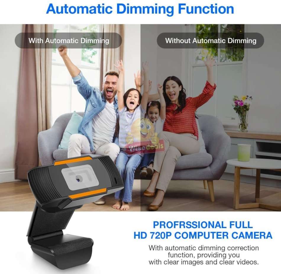 720P Full HD Webcam, High Resolution COMS colour sensors, Video Mode, Auto Focus, Microphone etc.