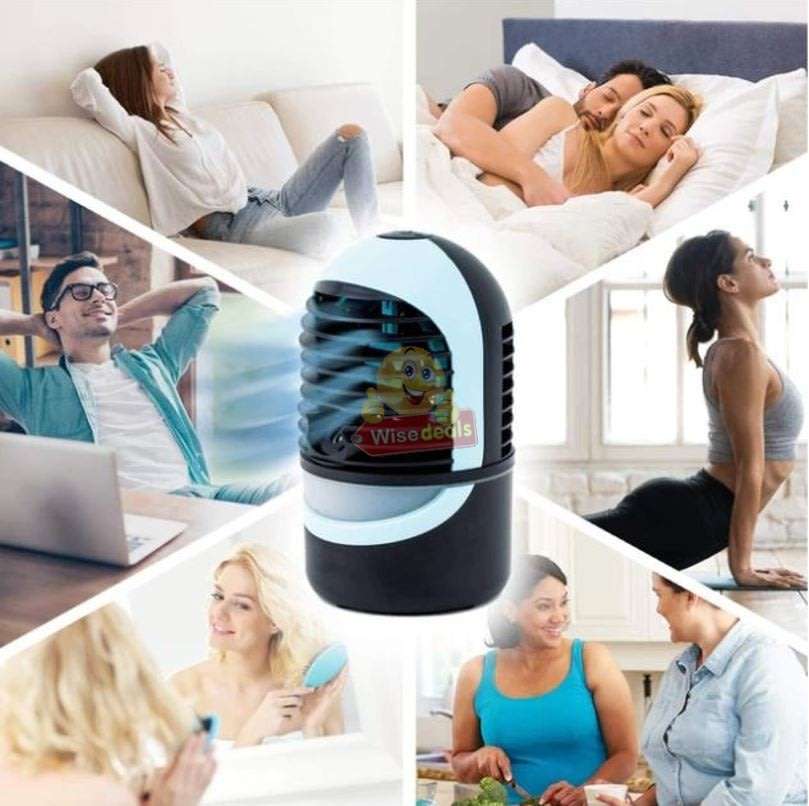 Ultra Chill Personal Cooler & Humidifier, Improves Air Quality, Aroma Diffuser, LED Reading Light