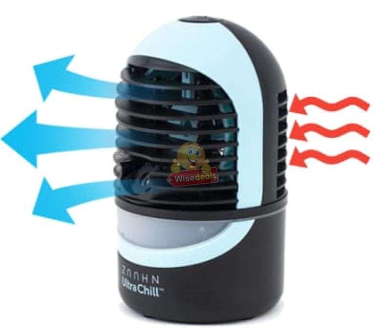 Ultra Chill Personal Cooler & Humidifier, Improves Air Quality, Aroma Diffuser, LED Reading Light