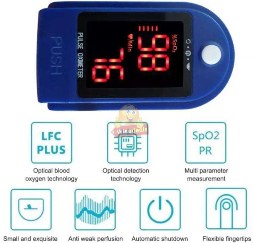 Colour LED Display Pulse Oximeter with Pulse, Heart Rate & Blood Oxygen function