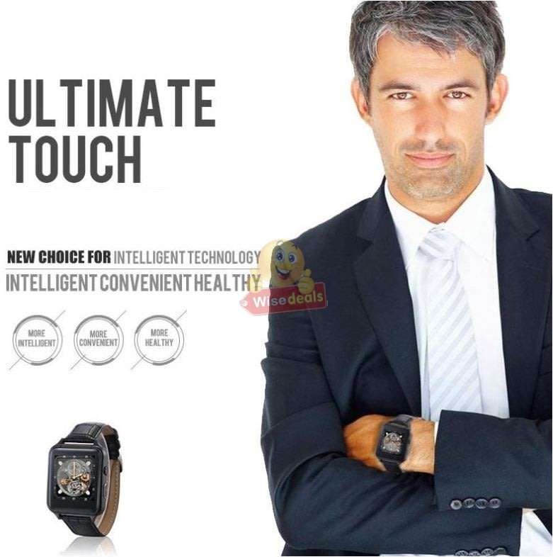 New Fashion Sport Smart Watch with Leather Strap Support Sim & SD Card, Touch Screen, etc