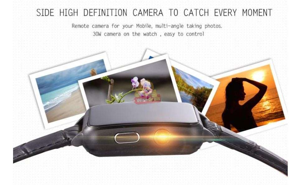 New Fashion Sport Smart Watch with Leather Strap Support Sim & SD Card, Touch Screen, etc