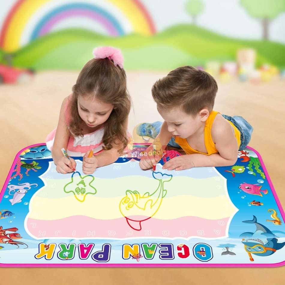 Water Drawing Painting Mat with Magic Pens, No Mess, No Fuss, Only use Water