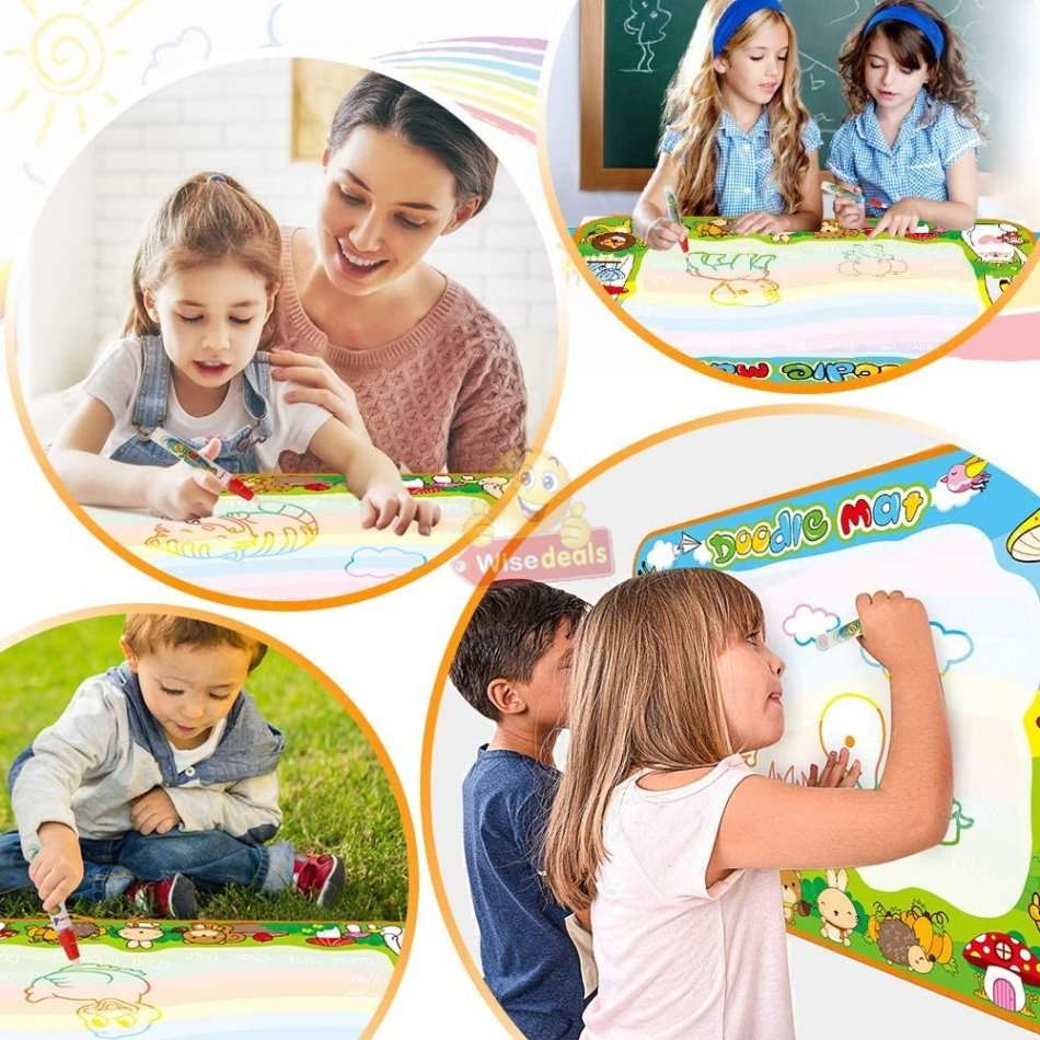 Water Drawing Painting Mat with Magic Pens, No Mess, No Fuss, Only use Water