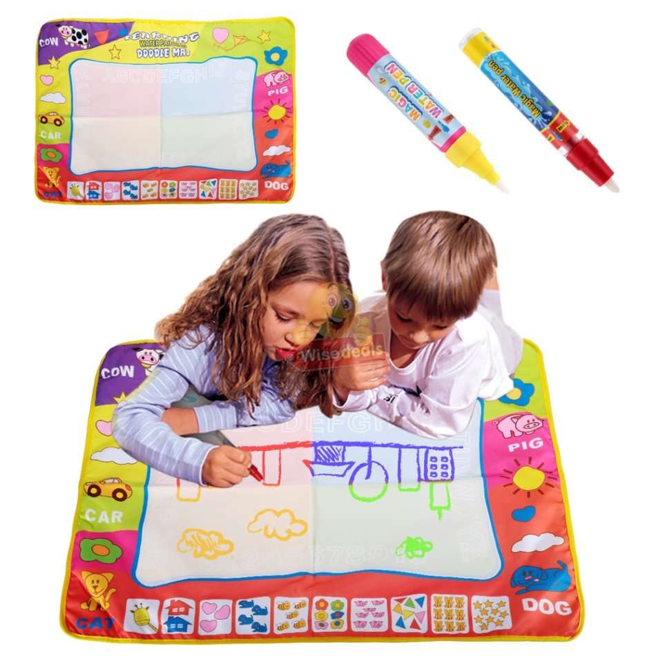 Water Drawing Painting Mat with Magic Pens, No Mess, No Fuss, Only use Water