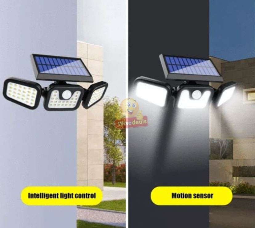 Solar Flood Light, 78 LED, 3 adjustable heads, 3 modes, 2400mAH battery