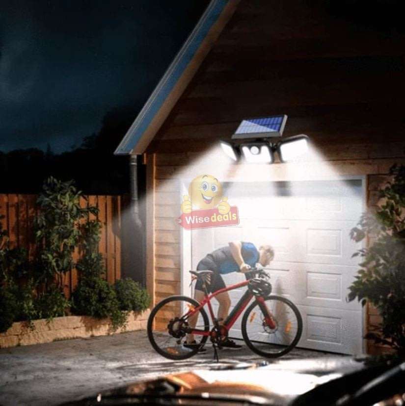 Solar Flood Light, 78 LED, 3 adjustable heads, 3 modes, 2400mAH battery