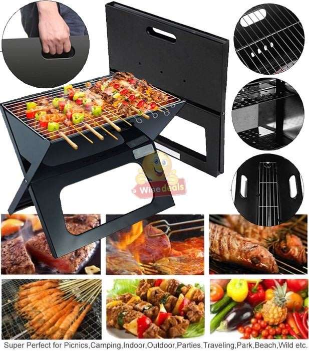 Portable BBQ Braai, Folds into a carry case, open and ready to grill in seconds