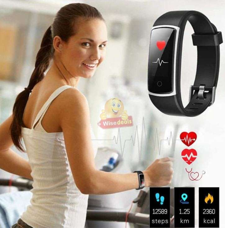 Bluetooth Fitness Smart Watch - Monitor Heart Rate, Blood Pressure, Blood Oxygen, Calorie, Distance