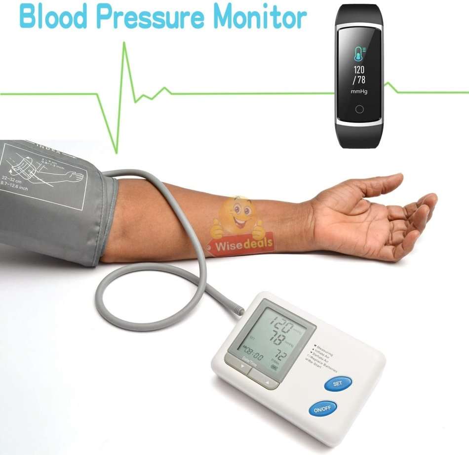 Bluetooth Fitness Smart Watch - Monitor Heart Rate, Blood Pressure, Blood Oxygen, Calorie, Distance