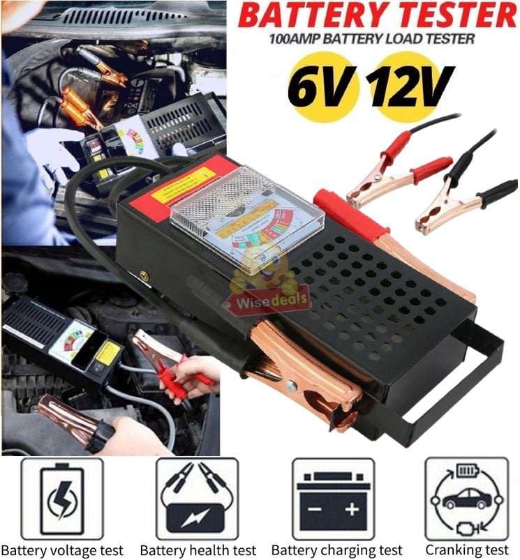 6V & 12V Battery Load Tester - Offers Complete Charging System Diagnosis