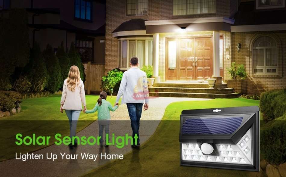 30W Super Bright LED Solar Wall Light, Motion Sensor, Wide-Angle, Waterproof & Eco-friendly