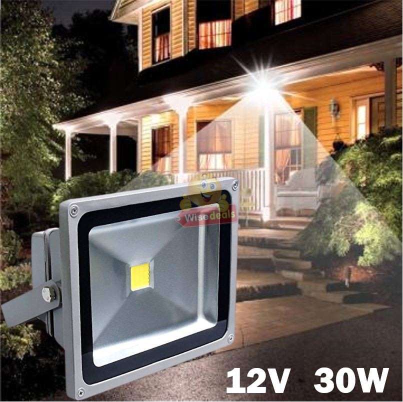 12V DC 30W LED Flood Light, Waterproof, Reduce Energy Consumption by 80%,Superior Light Distribution