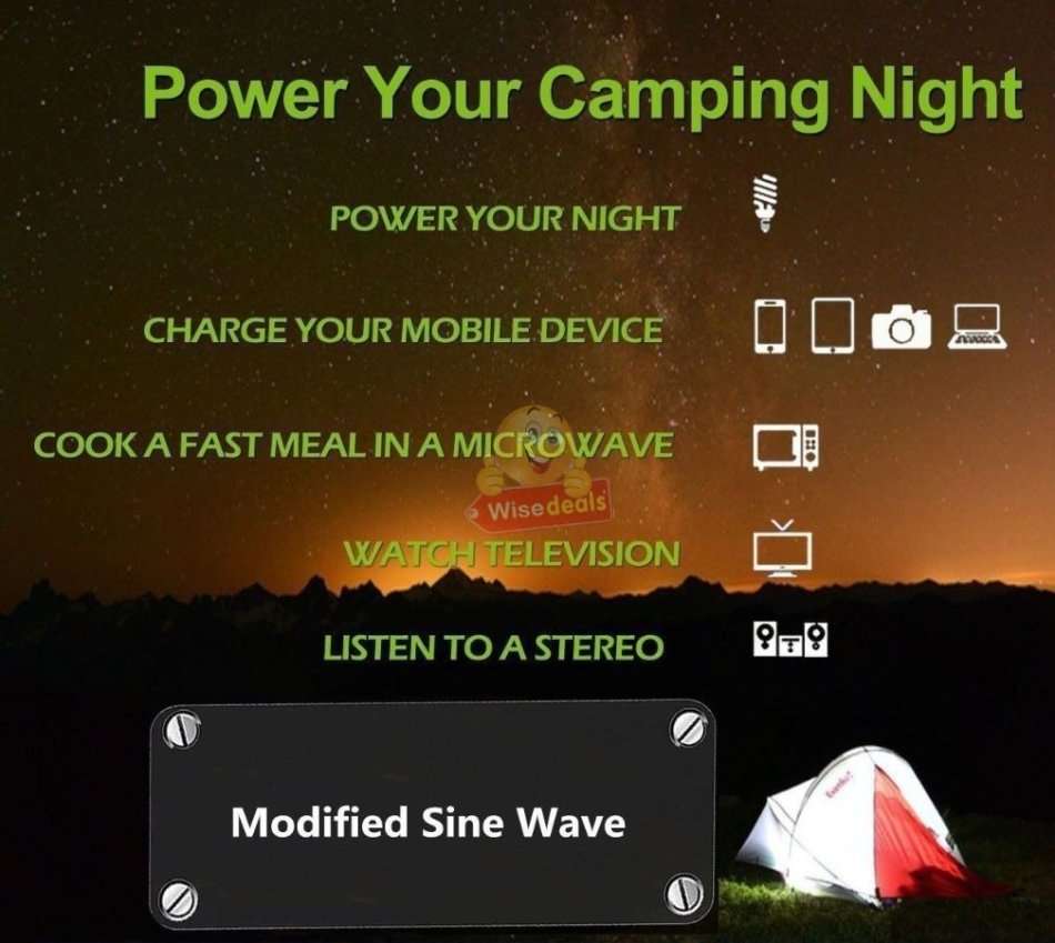 Solar Power Inverter - 2000W Constant Power & 4000W Surge Power, Convert 12V DC to 220V AC