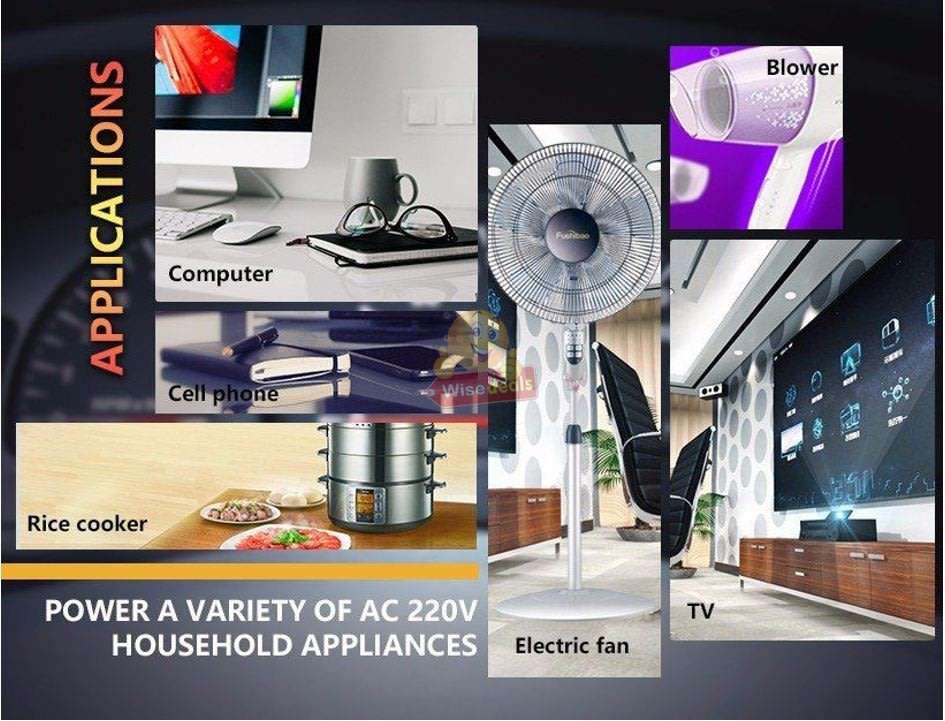 Solar Power Inverter - 2000W Constant Power & 4000W Surge Power, Convert 12V DC to 220V AC