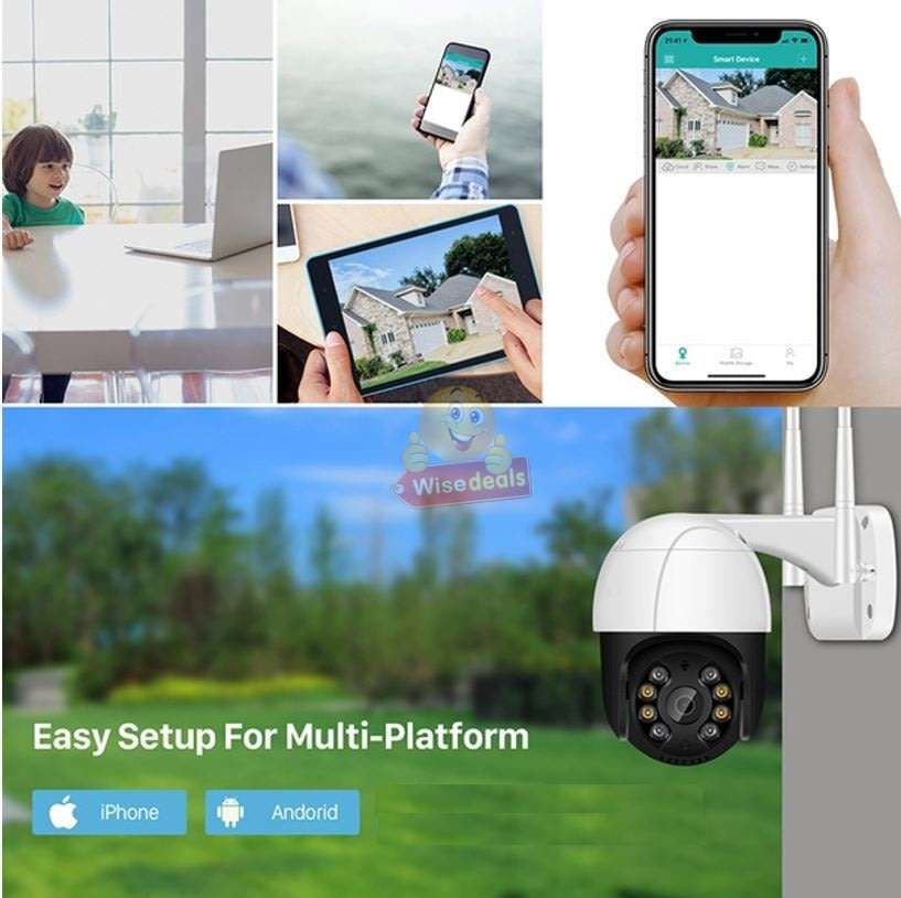 Waterproof Outdoor 4K WIFI Intelligent IP Camera, Motion Detector, Two-way Communication etc.