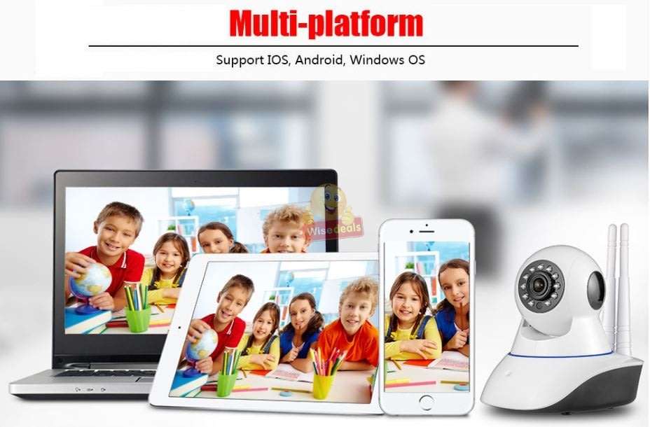 1080P Wireless Dual Antenna WIFI IP Security Surveillance Camera, Support Phone View, Night Vision e