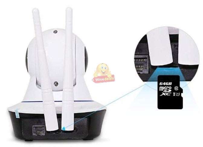 1080P Wireless Dual Antenna WIFI IP Security Surveillance Camera, Support Phone View, Night Vision e