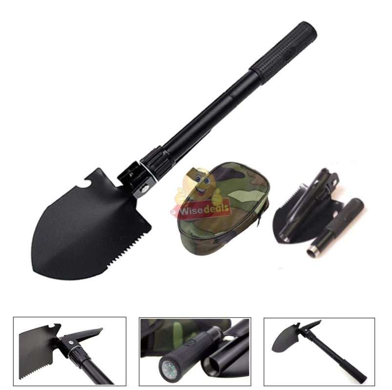 All in One Portable, Practical and Multi-functional Folding Shovel in a Convenient Carry Case