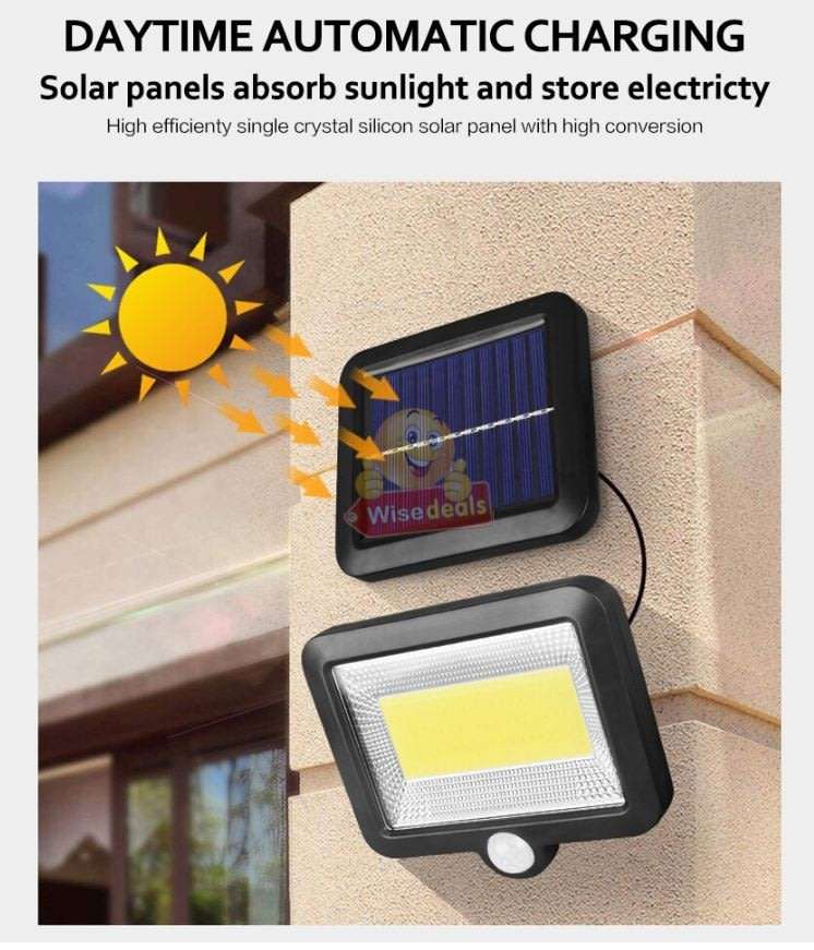 100 COB Super Bright LED Solar Flood Light for Outdoor as well as Indoor use