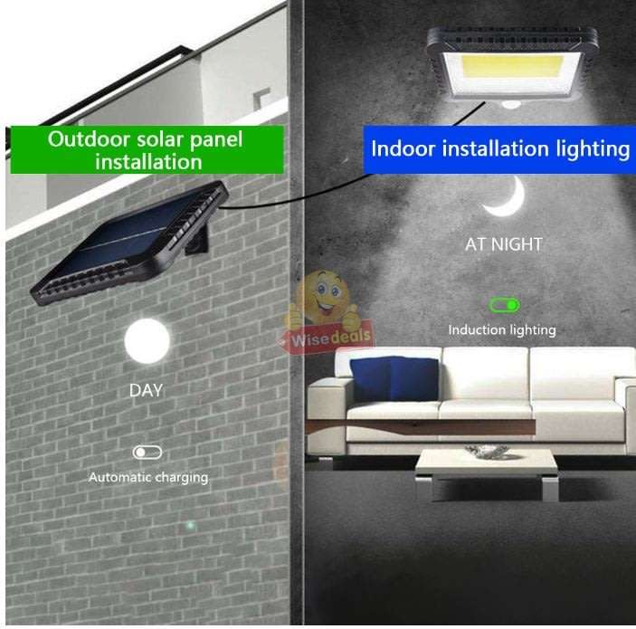 100 COB Super Bright LED Solar Flood Light for Outdoor as well as Indoor use