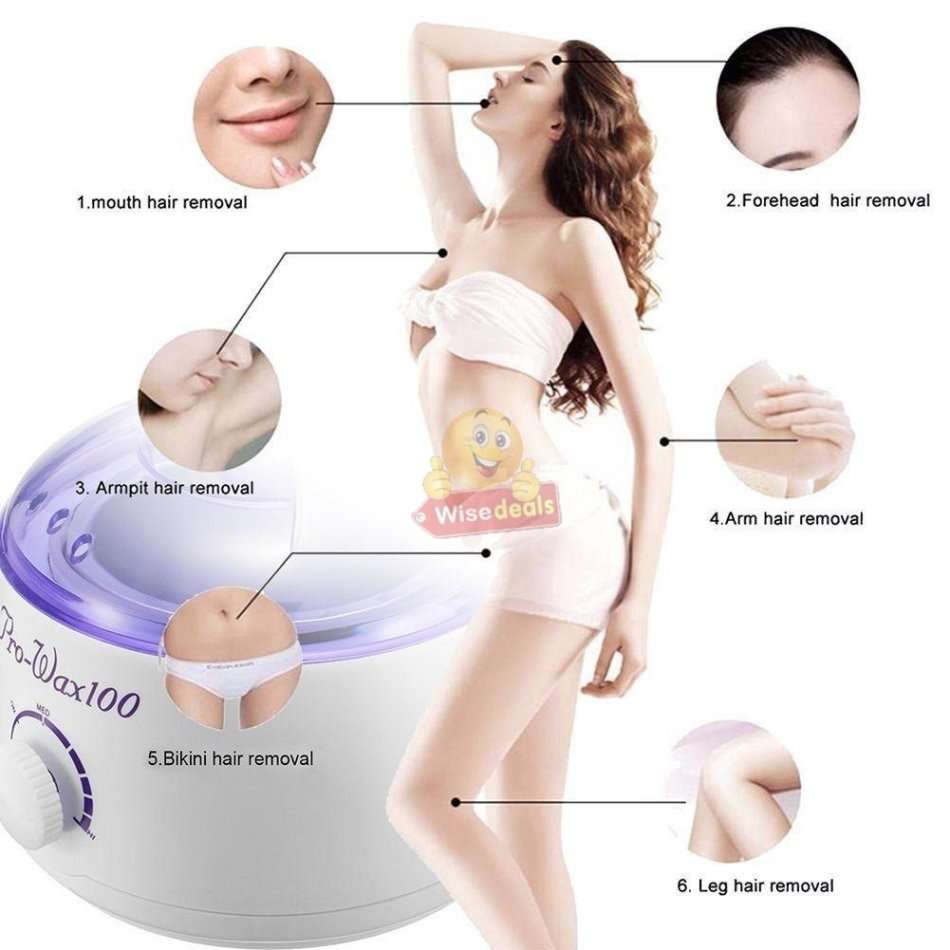 Pro-Wax 100 Hair Removal Electric Heater Kit with 4 Packets of Wax Beans & 10 Spatulas