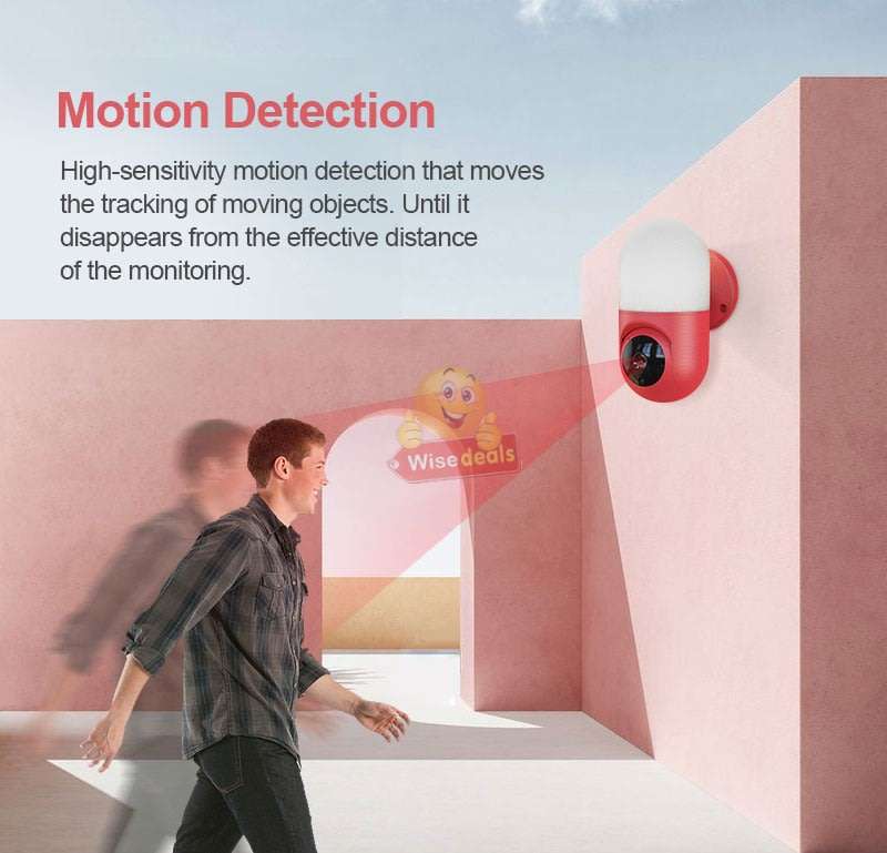 PTZ 5MP, IP WIFI Camera & Wall Lamp with Motion Tracking, Auto Alarm, 2 Way Audio, Night Vison etc